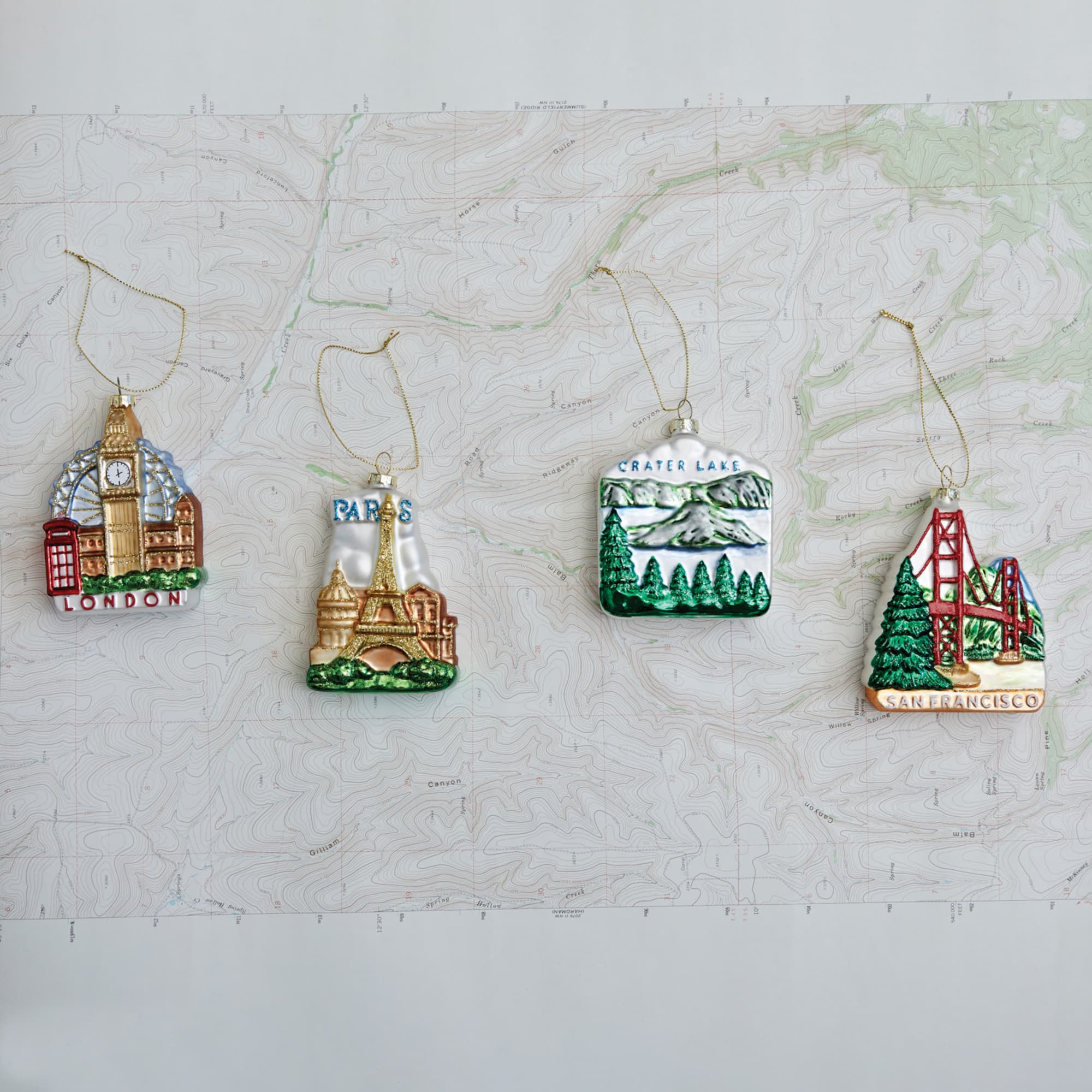 Hello Honey® Hand-Painted Glitter Glass Big Ben Ornament